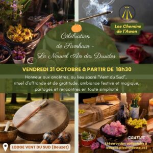 Vendredi 31 octobre à 18H30 : Célébration de Samhain - Le Nouvel An Druidique