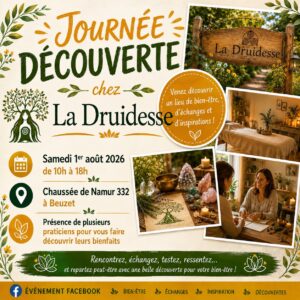 Samedi 1 août de 10 H à 18 H - Journée découverte chez La Druidesse